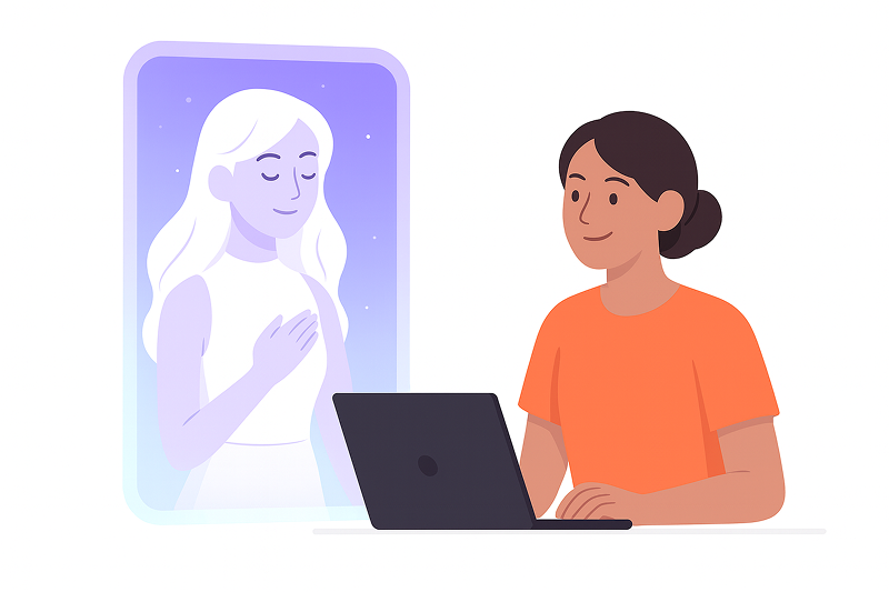 Can also be configured as a fictional AI character